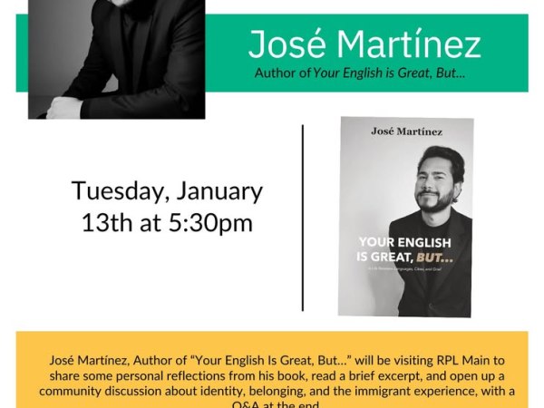 Emmy-Winning Journalist and Author José Martínez to Host Book Talk at Reading Public&nbsp;Library